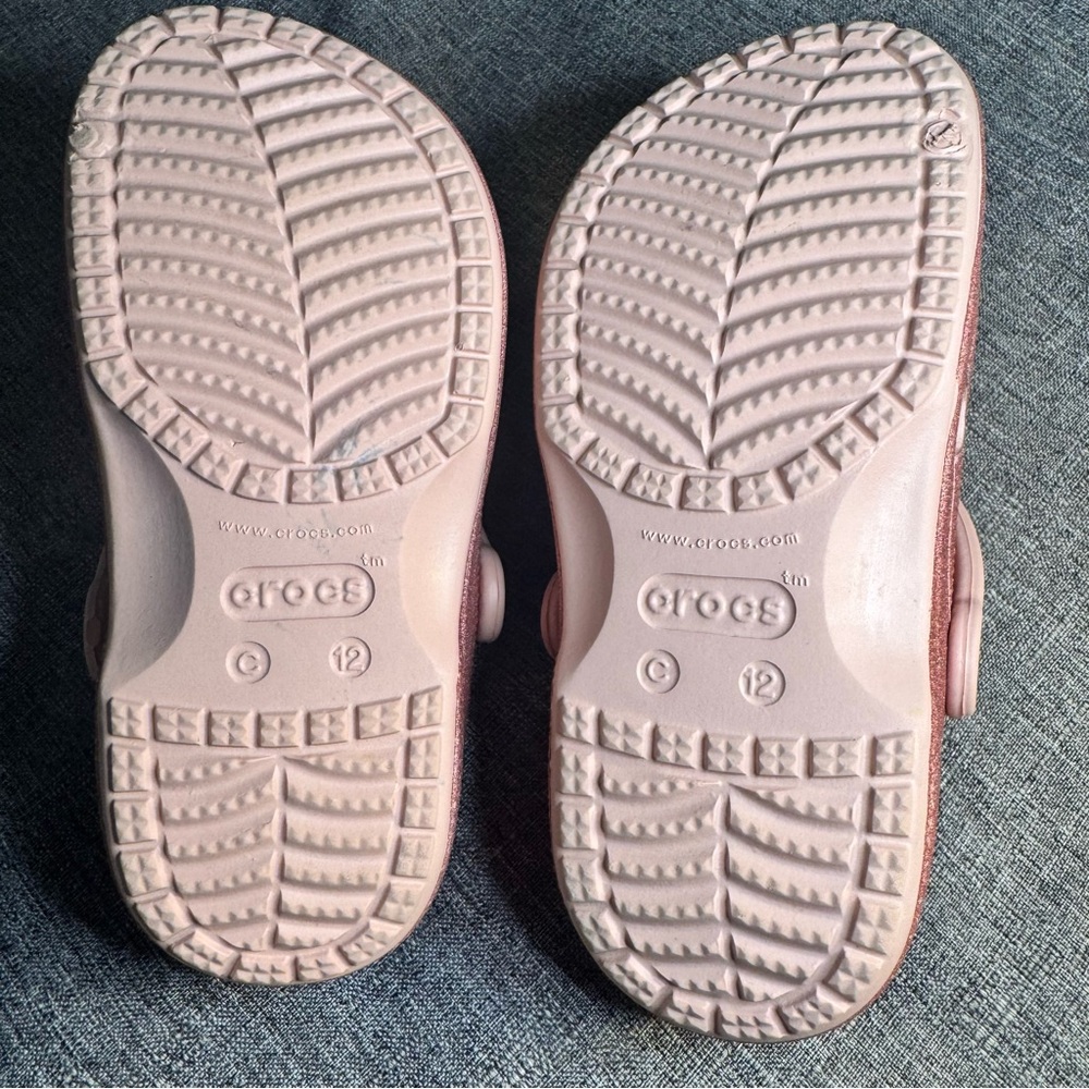 Pink rose glitter kids crocs EUC - Picture 5 of 10